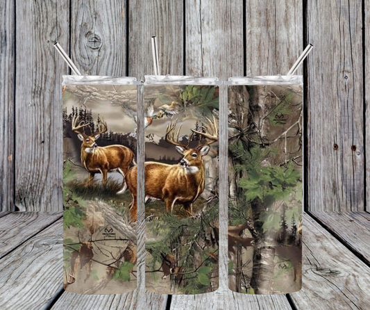 Realtree camo bucks in the woods