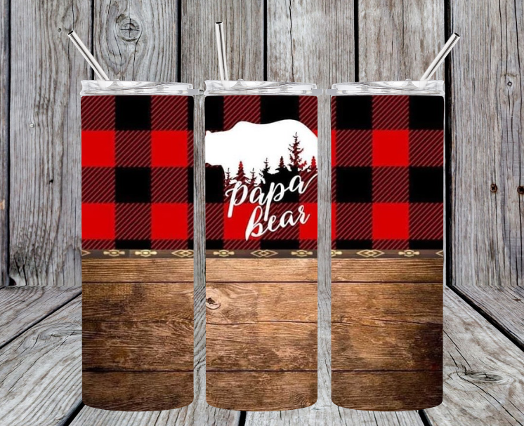 Papa Bear Red Plaid