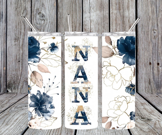NANA with blue flowers