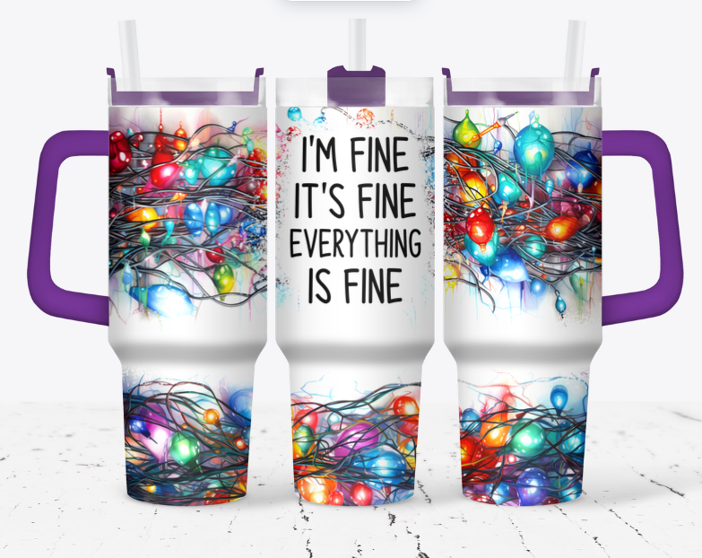 It's fine im fine everything is fine- christmas lights