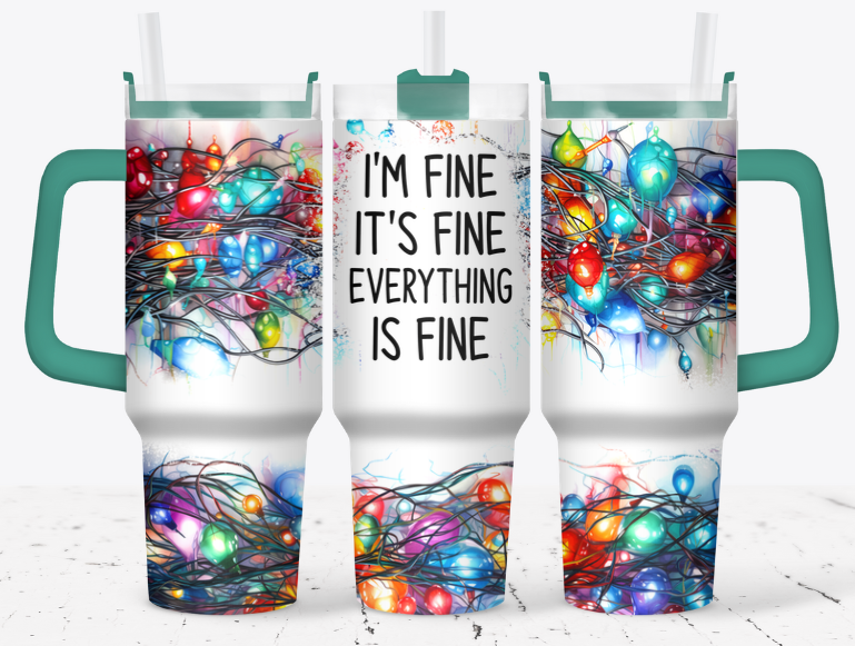 It's fine im fine everything is fine- christmas lights