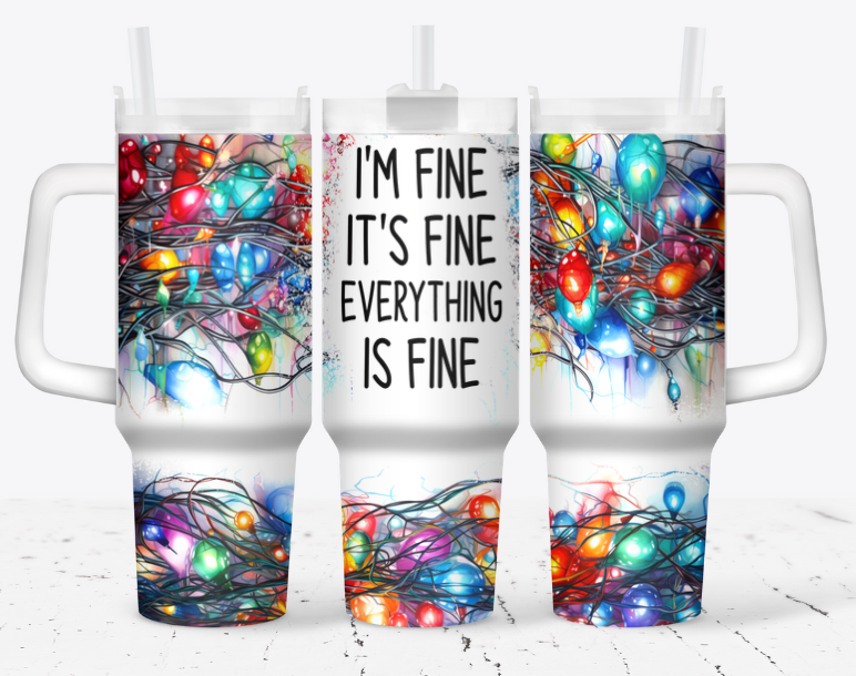 It's fine im fine everything is fine- christmas lights