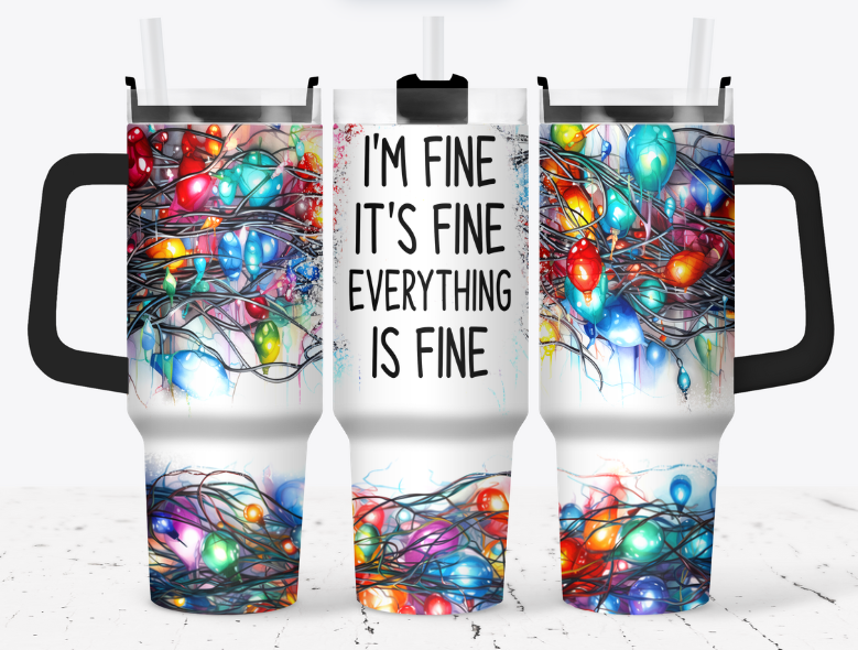 It's fine im fine everything is fine- christmas lights