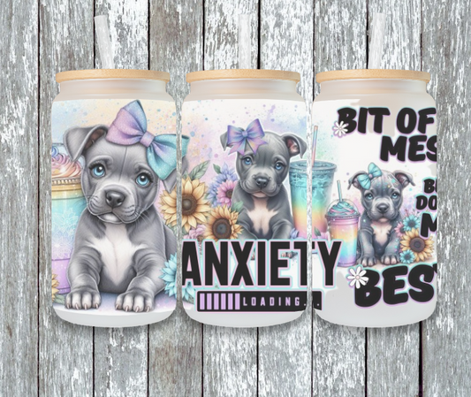 Anxiety loading Bit of a mess but doing my best- pitbull