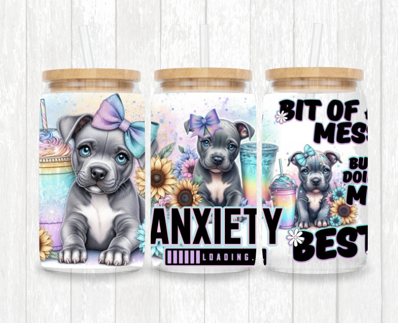 Anxiety loading Bit of a mess but doing my best- pitbull