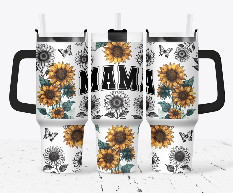 MAMA Sunflower with butterflies