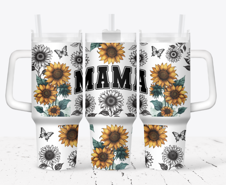 MAMA Sunflower with butterflies