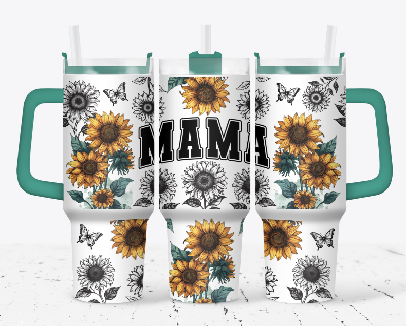 MAMA Sunflower with butterflies