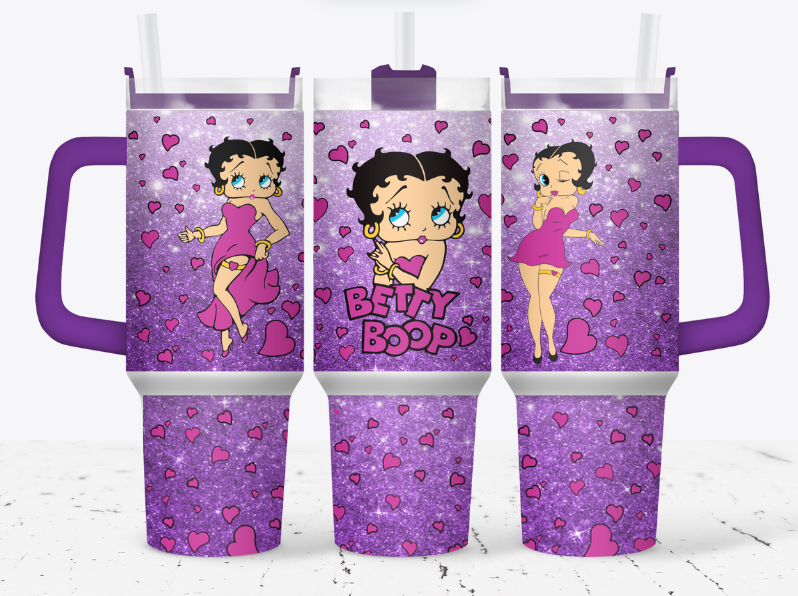 Betty boop purple sparkle style