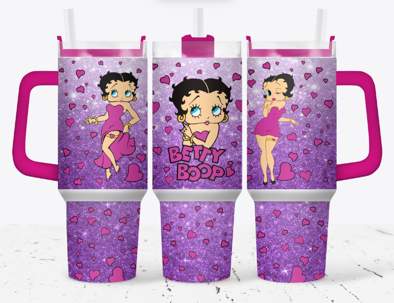 Betty boop purple sparkle style