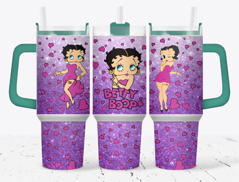 Betty boop purple sparkle style