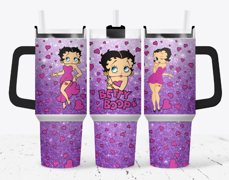 Betty boop purple sparkle style