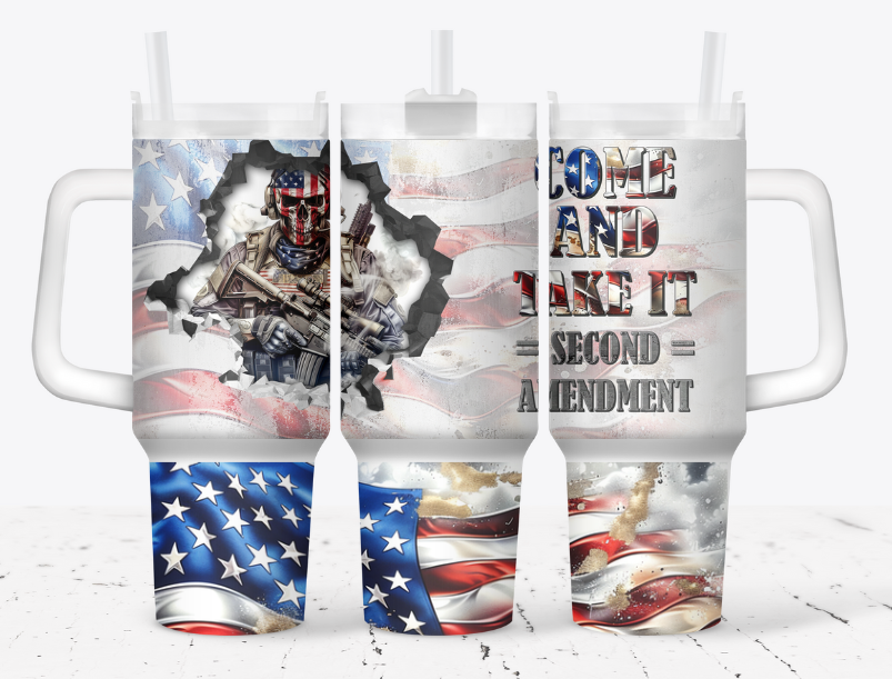 Come and take it second amendment flag bottom