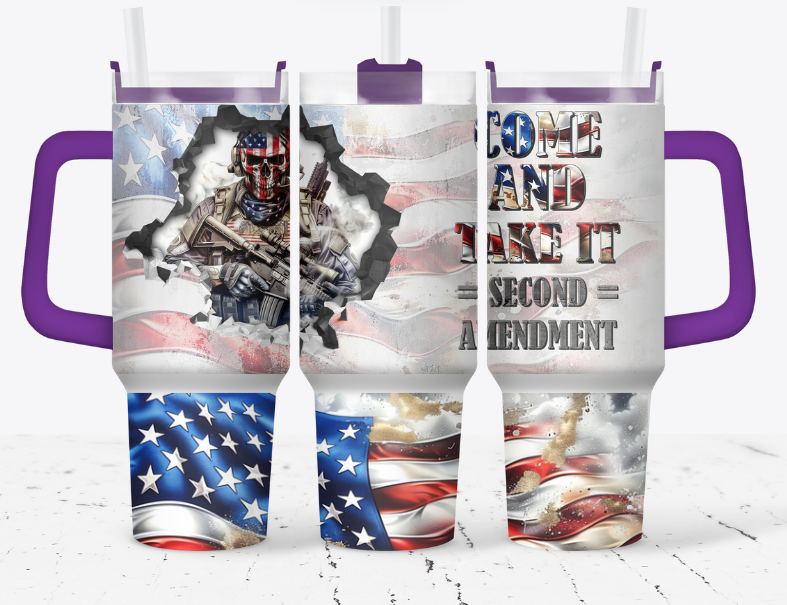 Come and take it second amendment flag bottom