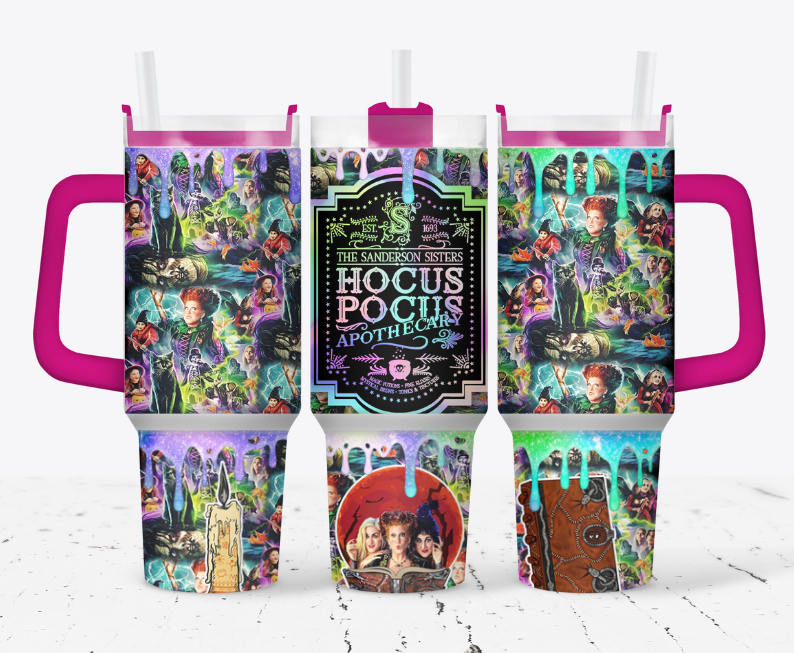 Hocus P style Halloween with colored drip