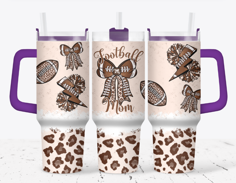 Football Mom with animal print