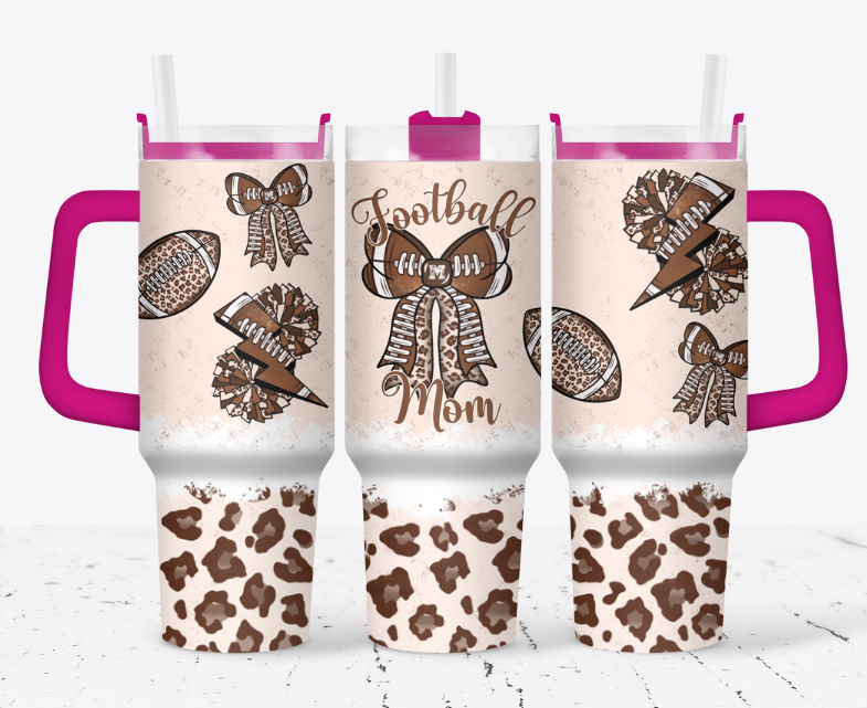 Football Mom with animal print
