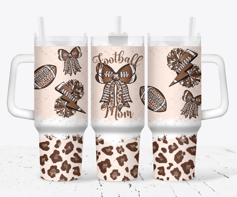Football Mom with animal print