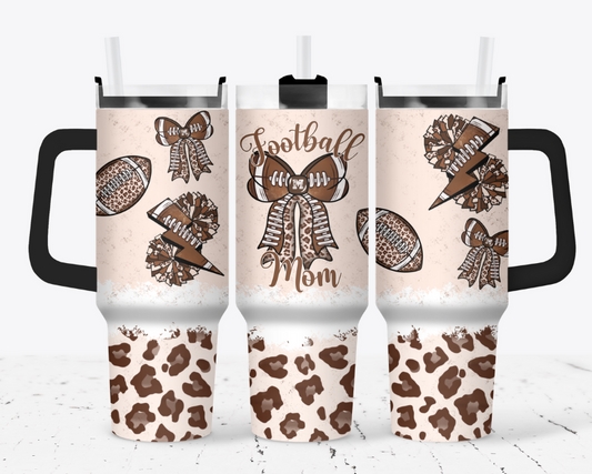 Football Mom with animal print
