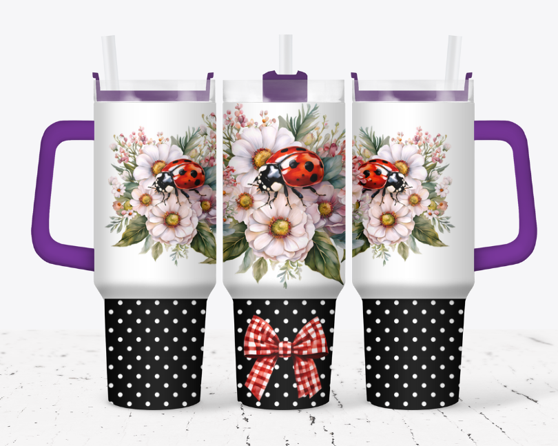 Polka dotted bottom lady bug