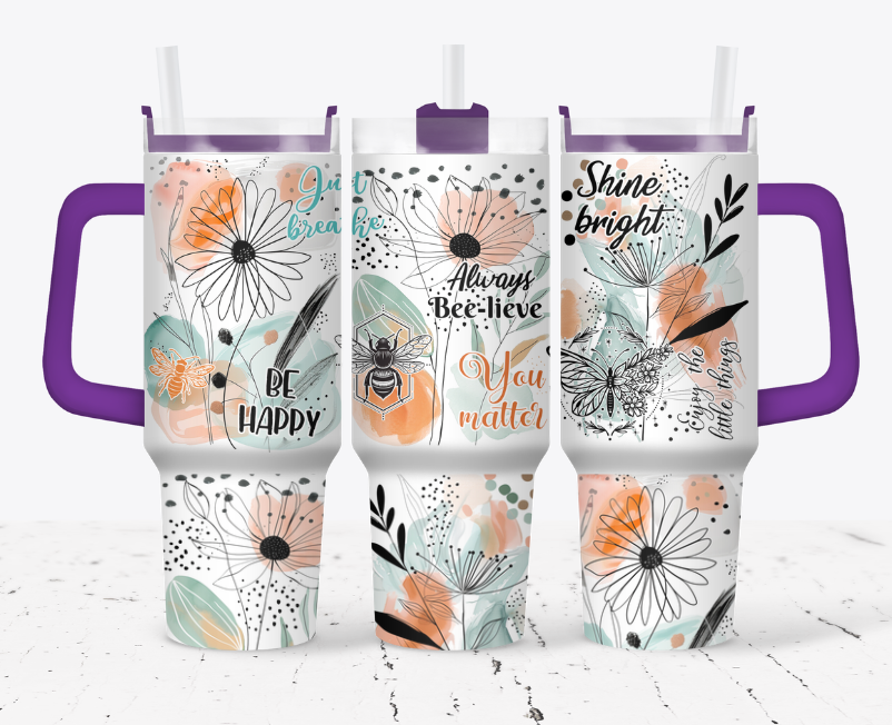 Positive affirmations tumbler