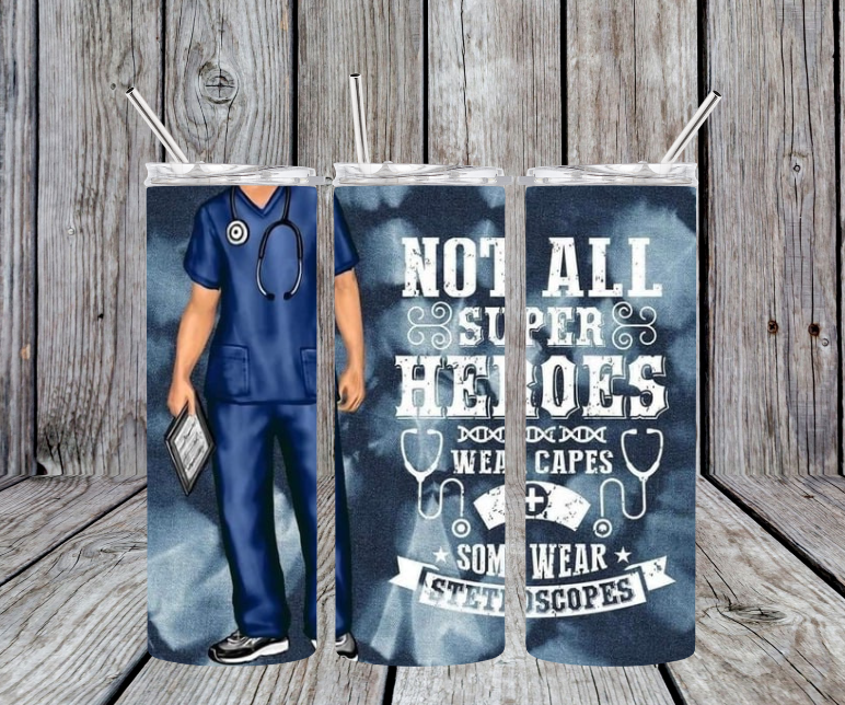 Not all super heroes wear capes blue male