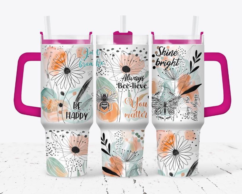 Positive affirmations tumbler