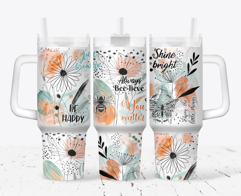 Positive affirmations tumbler