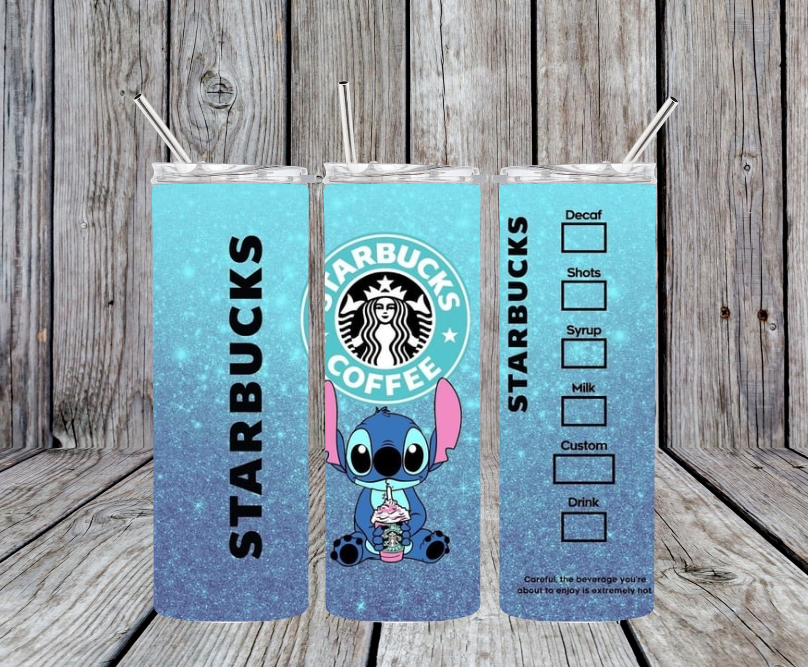 Blue Ombre starbucks stitch