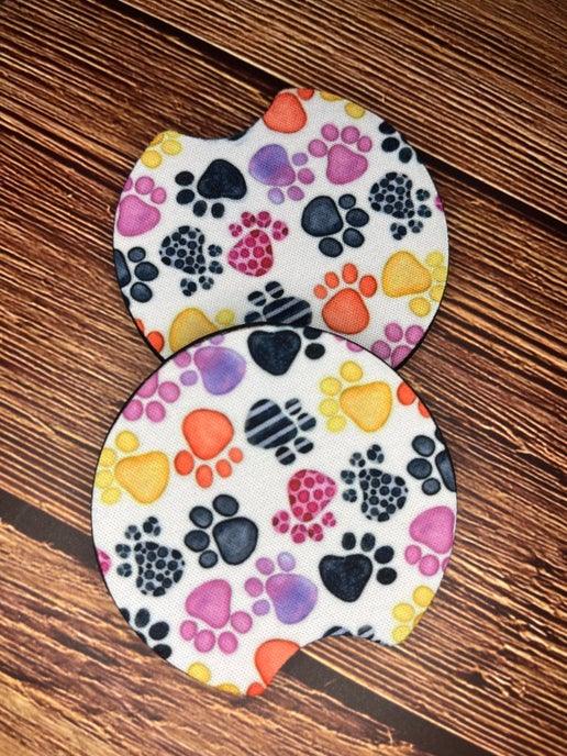 Multi Colored Paw Prints